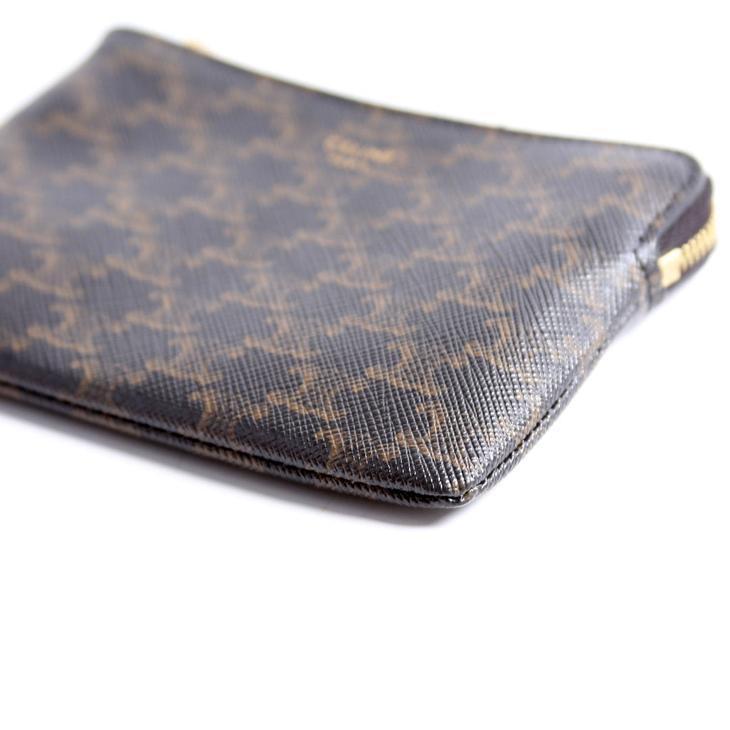 Coin Card Pouch Triomphe Canvas Brown