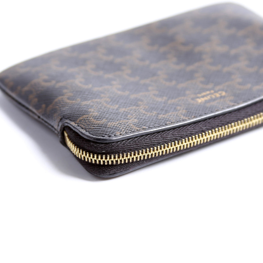 Coin Card Pouch Triomphe Canvas Brown