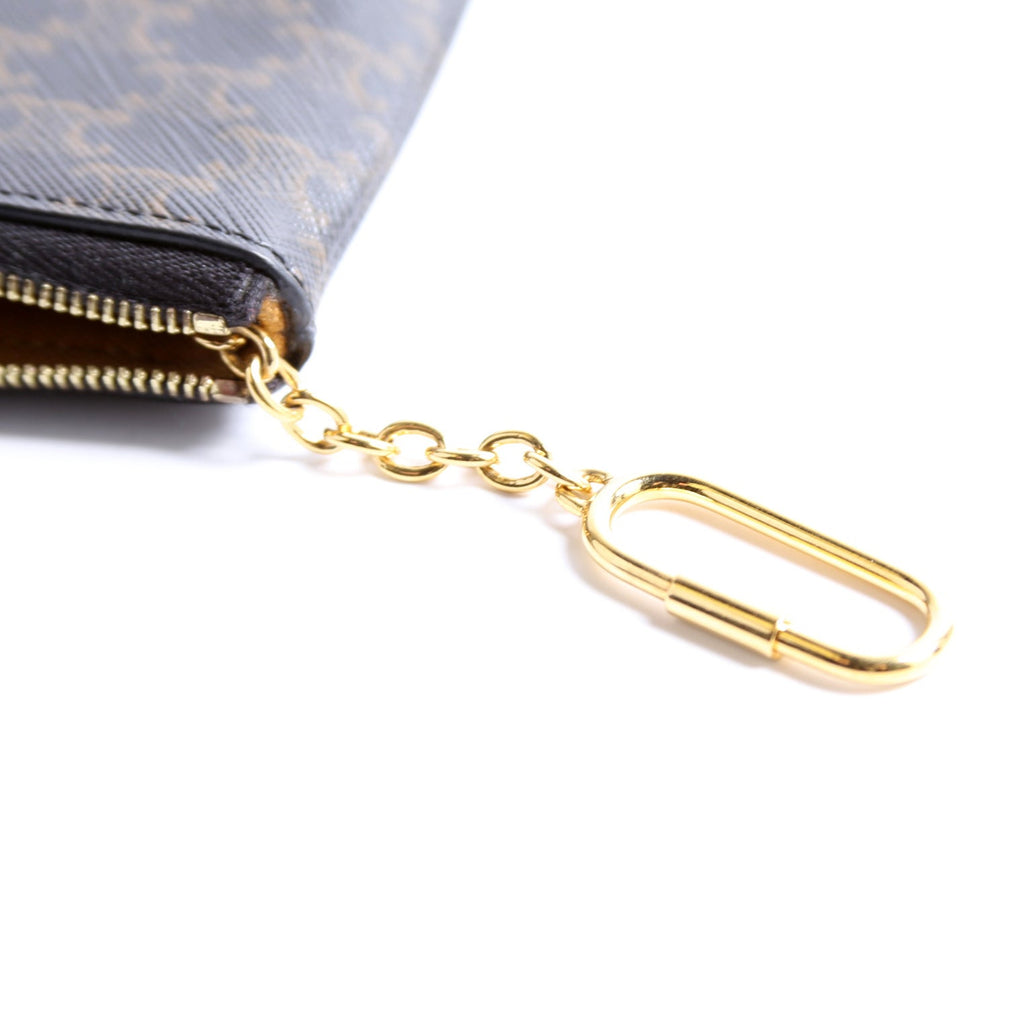 Coin Card Pouch Triomphe Canvas Brown