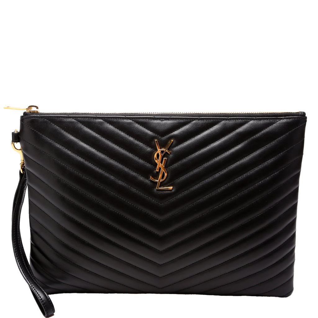 A5 Matelasse Pouch Black