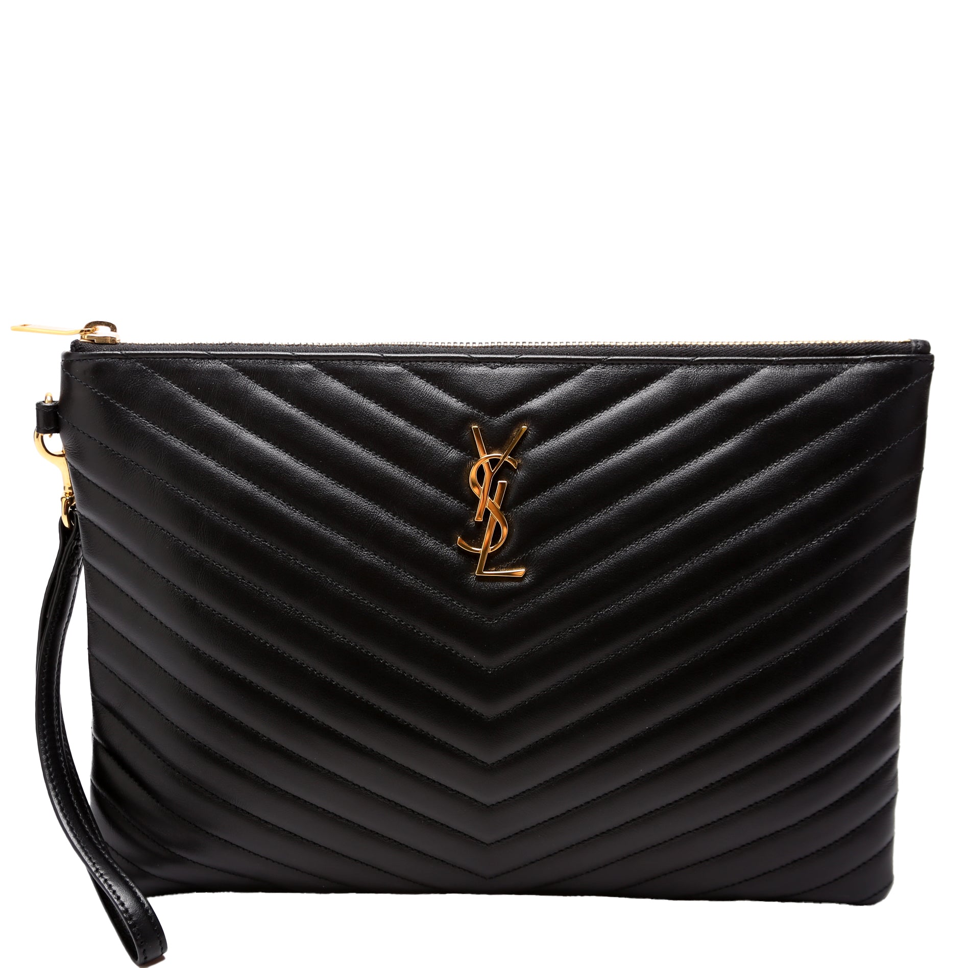 A5 Matelasse Pouch Black