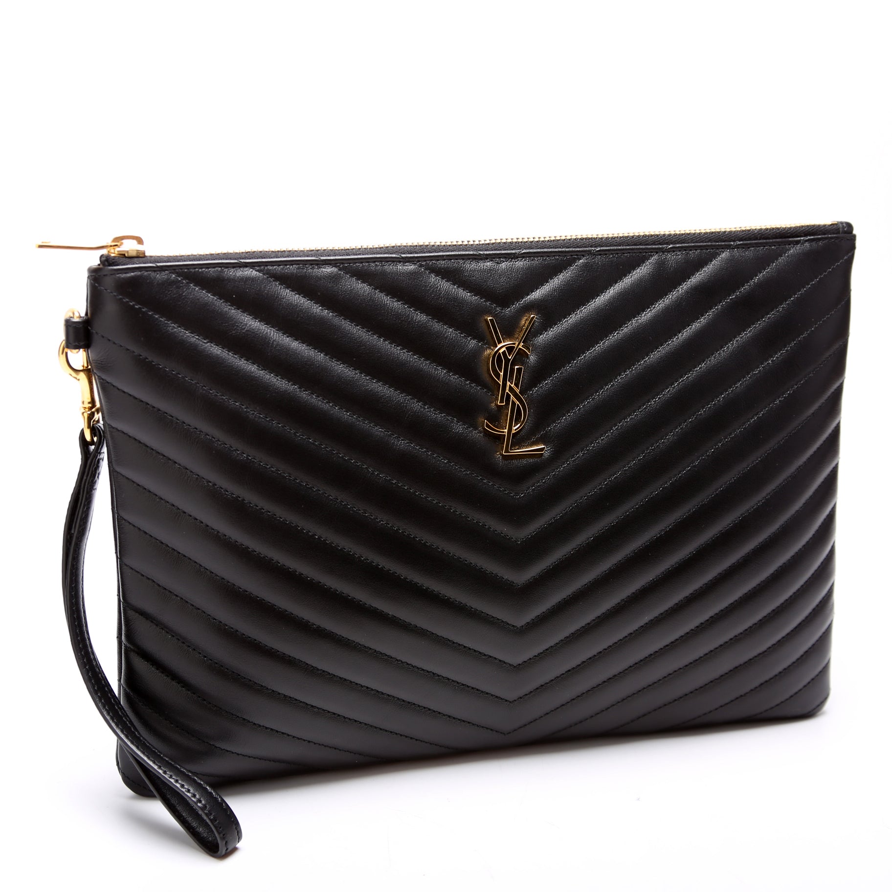 A5 Matelasse Pouch Black