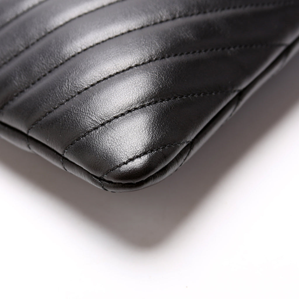 A5 Matelasse Pouch Black