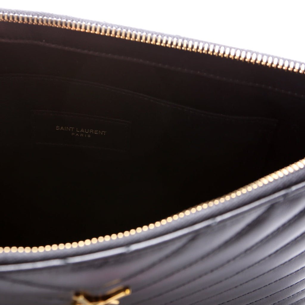 A5 Matelasse Pouch Black