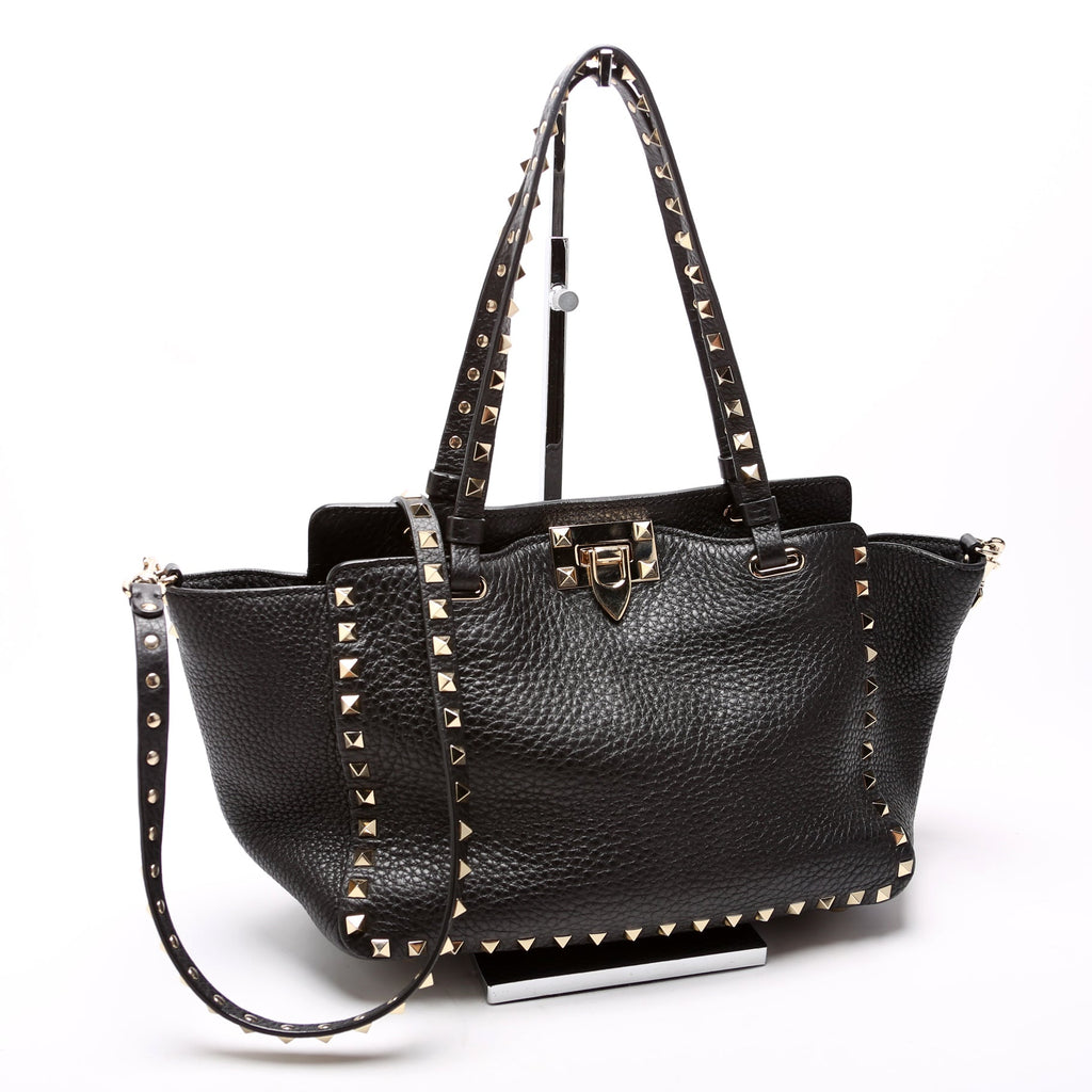 Rockstud Tote Small Black