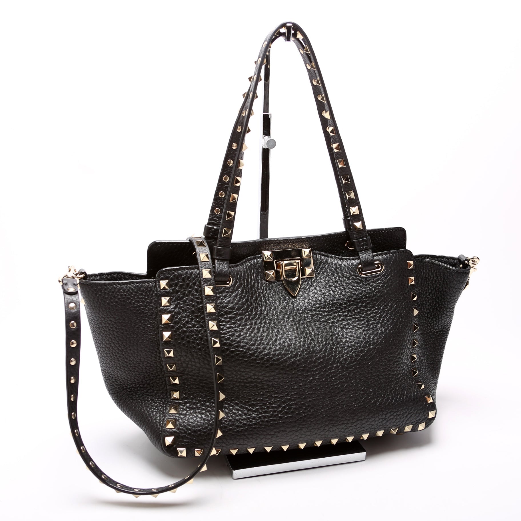 Rockstud Tote Small Black