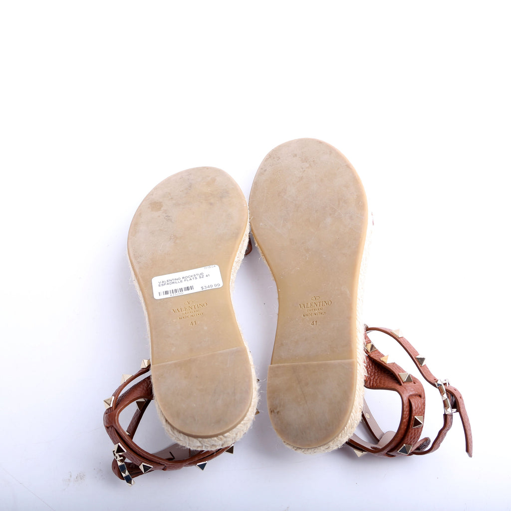 Rockstud Espadrille Flats Size 41