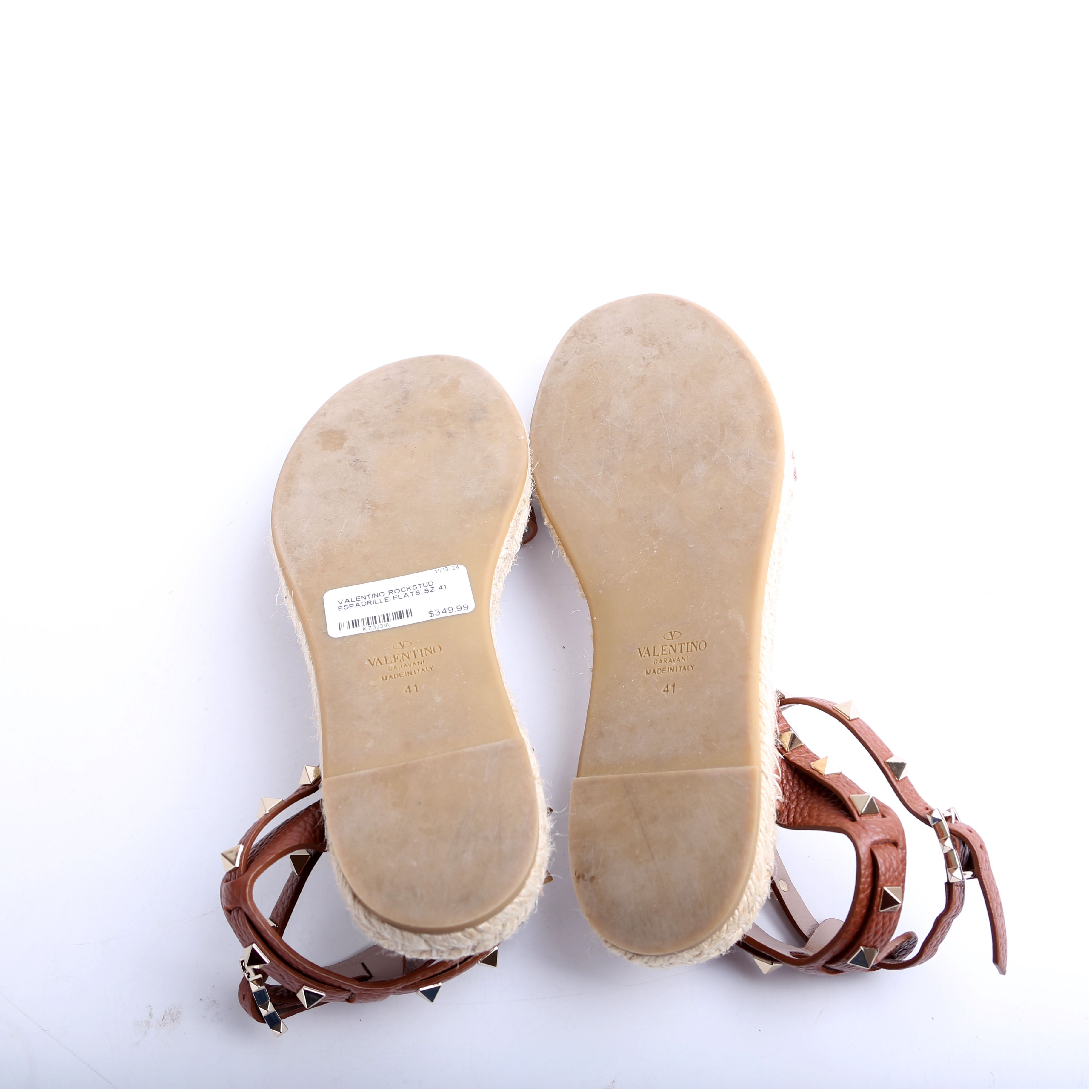 Rockstud Espadrille Flats Size 41