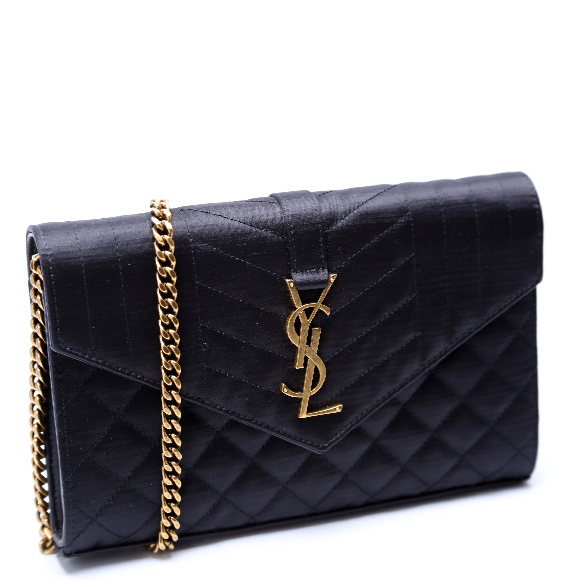 Triquilt Satin Chain Wallet 620280