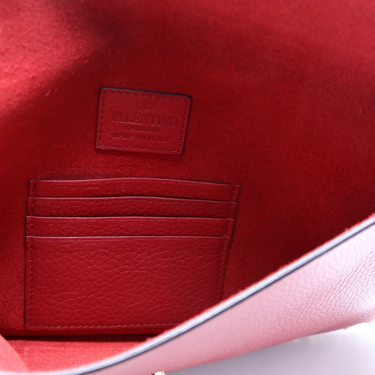 Rockstud Envelope Clutch Burgundy