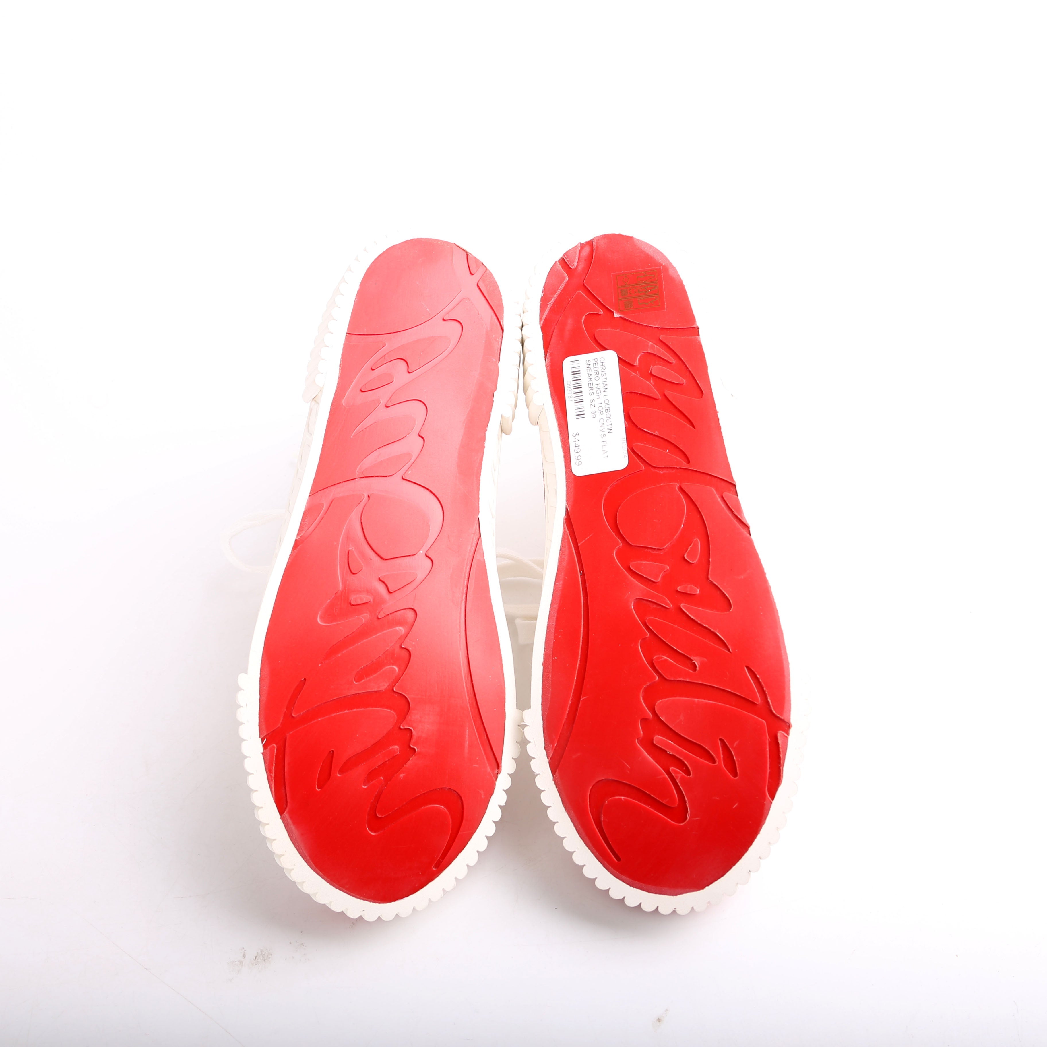 Pedro High Top Canvas Flat Sneakers Size 39