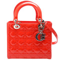 Lady Dior Medium Patent Orange