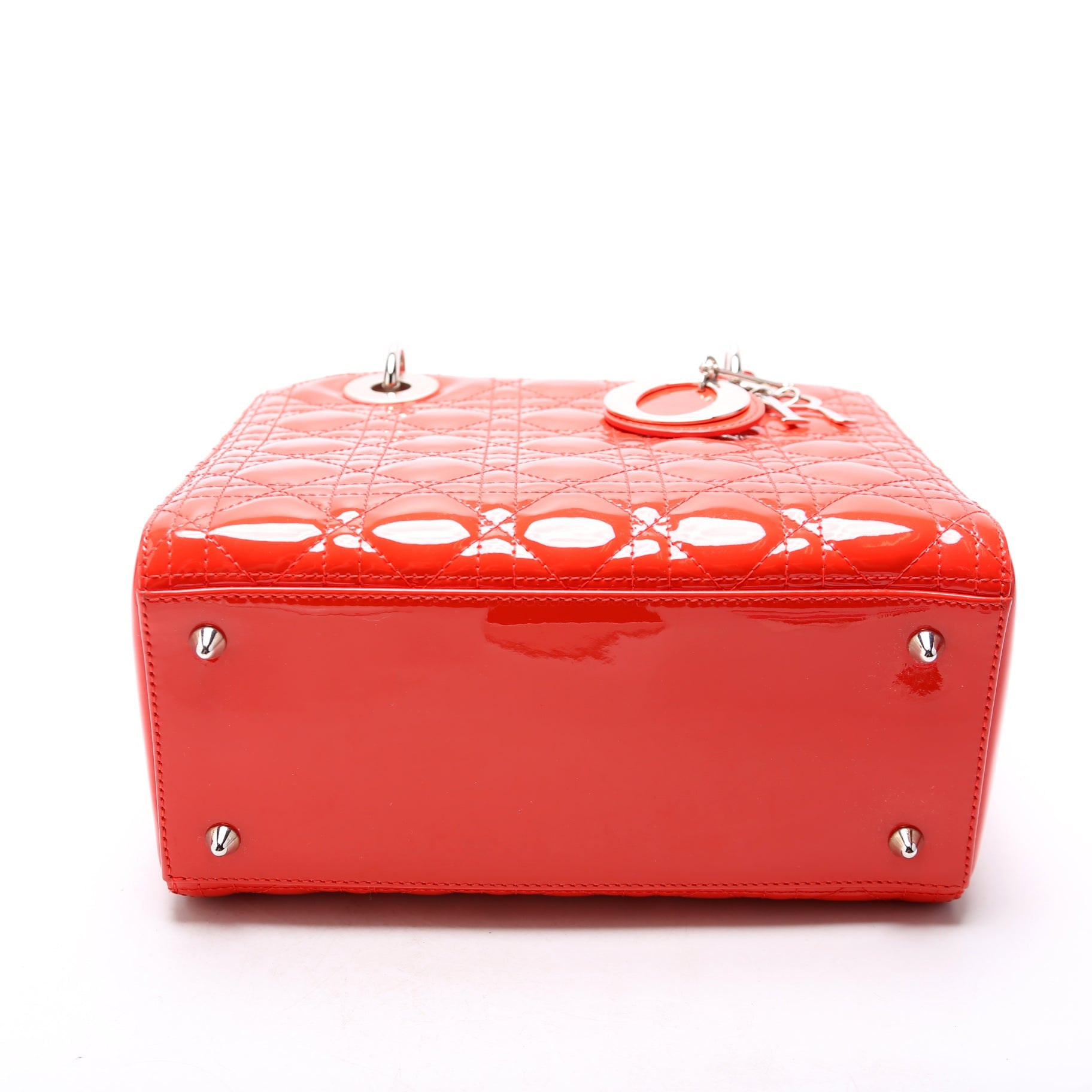 Lady Dior Medium Patent Orange