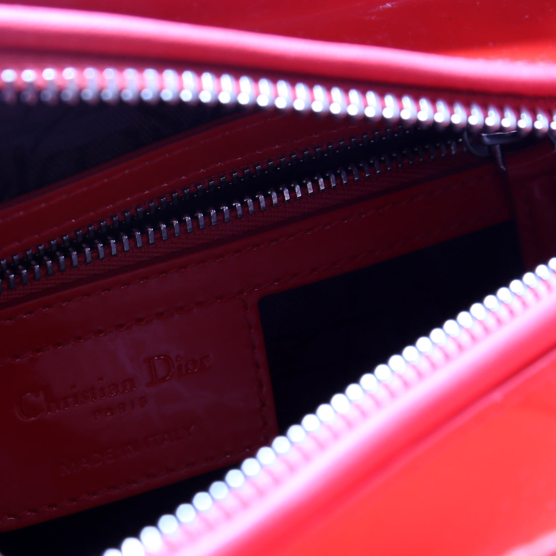 Lady Dior Medium Patent Orange