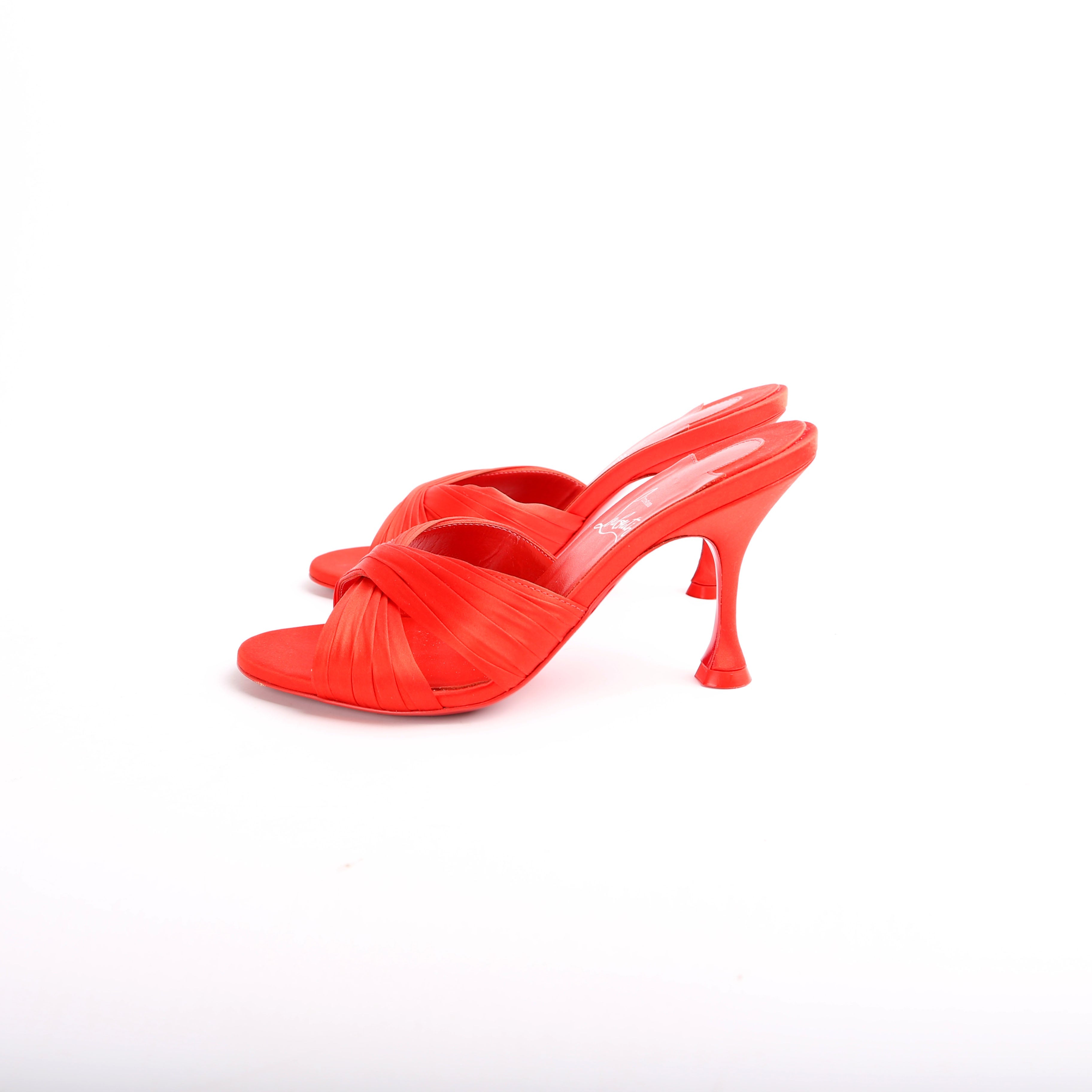 Nicol Is Back 85MM Satin Sandal Heels Size 36