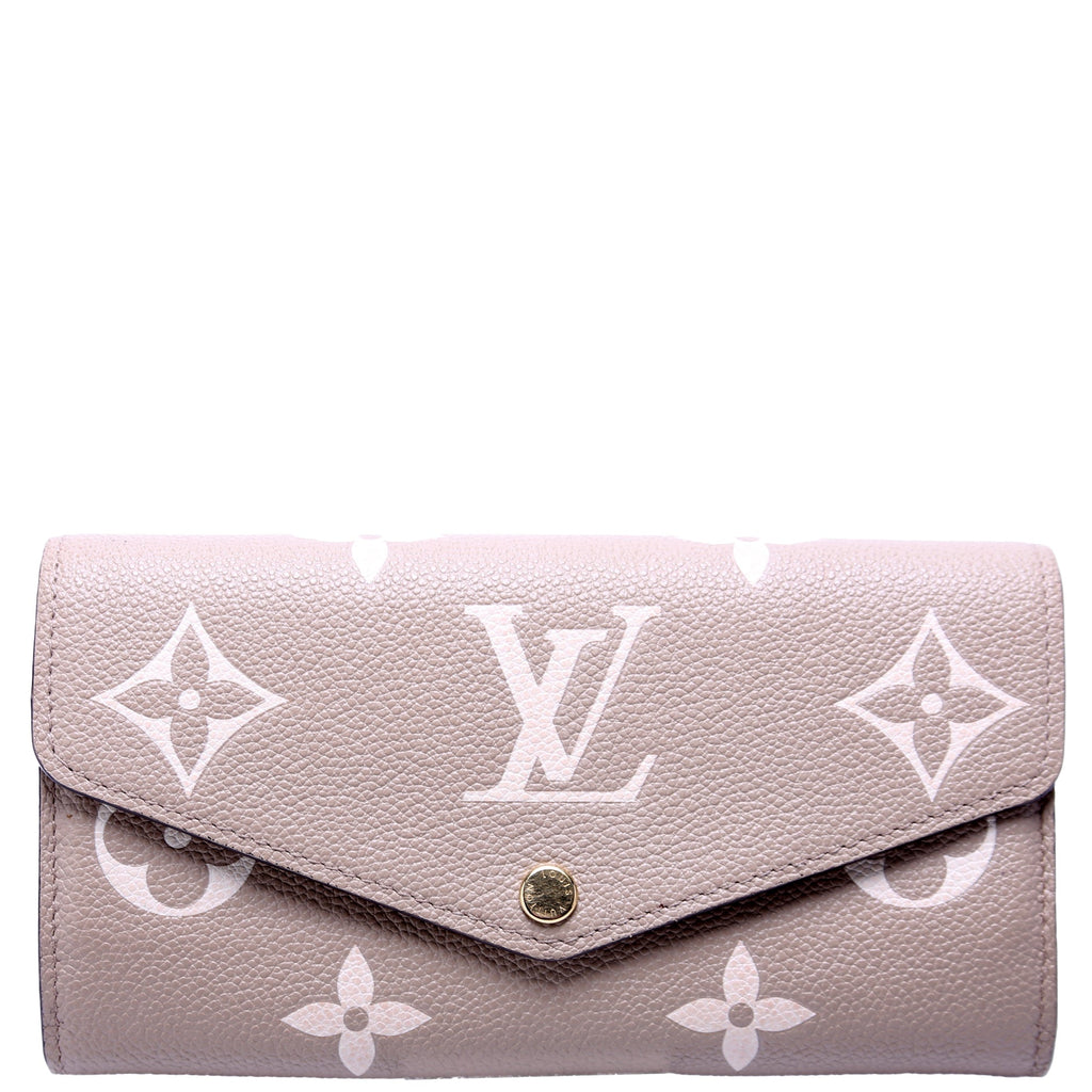 Sarah Wallet Bicolor Empreinte Taupe
