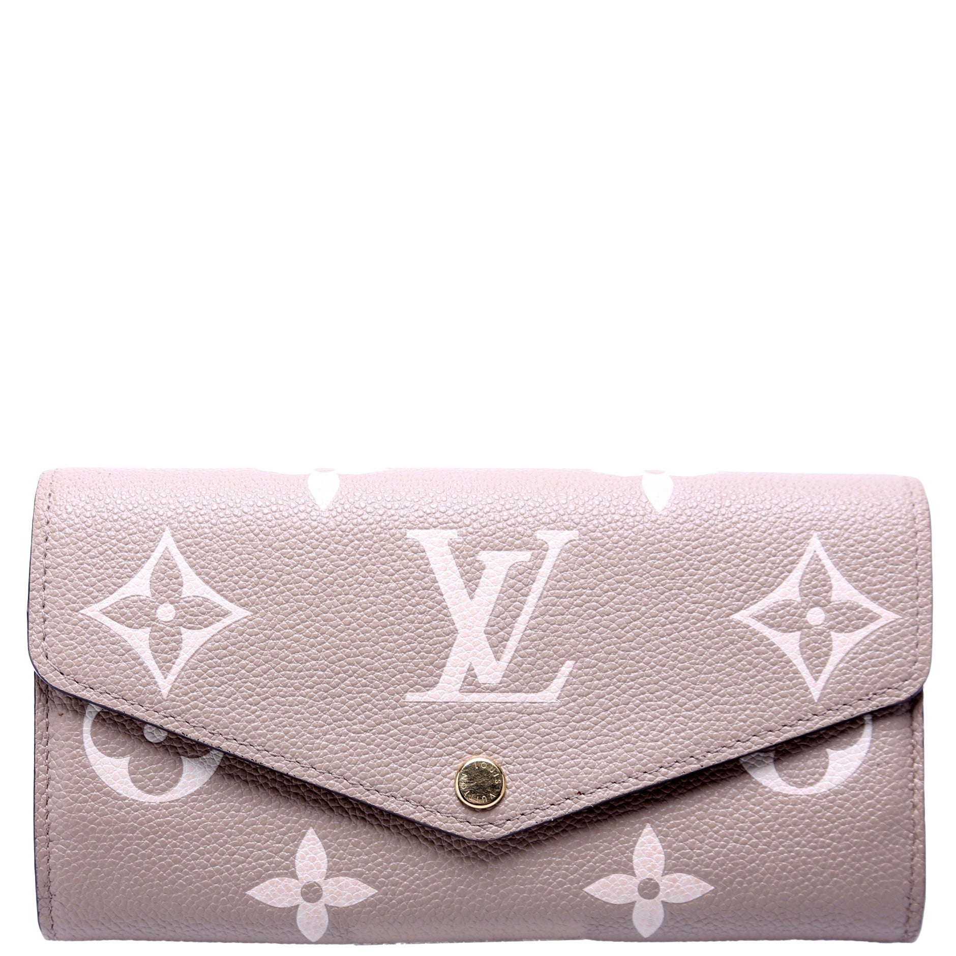 Sarah Wallet Bicolor Empreinte Taupe