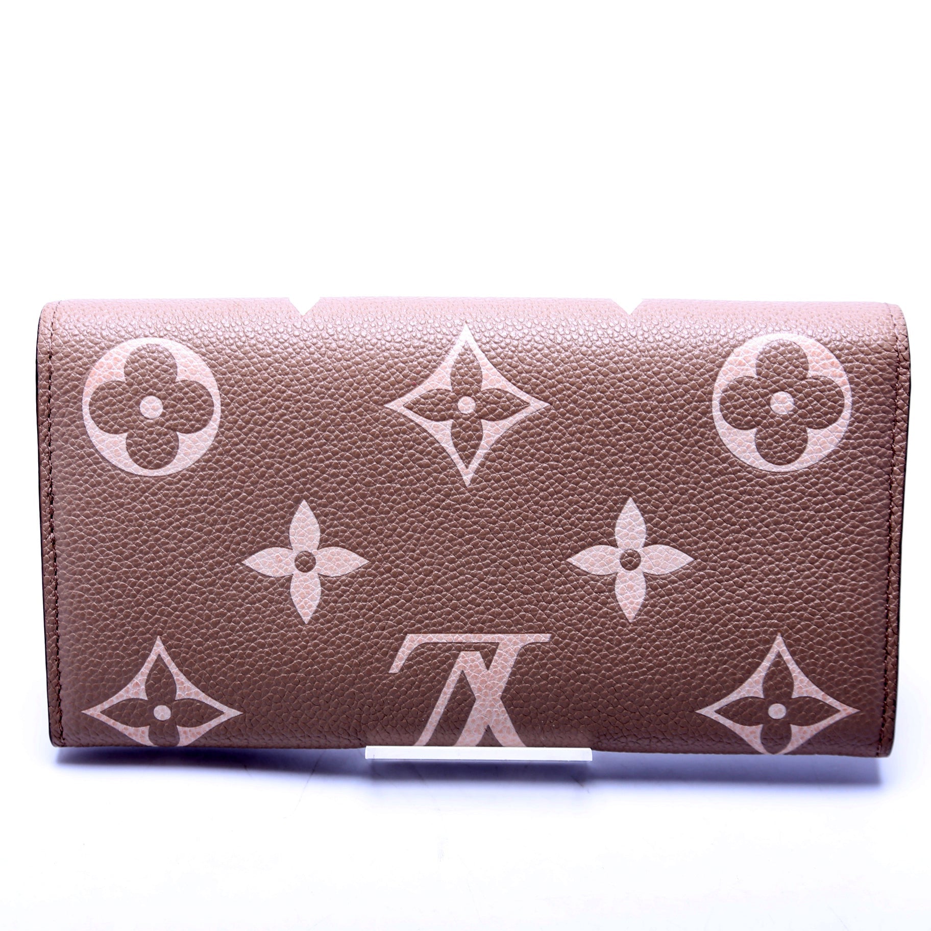 Sarah Wallet Bicolor Empreinte Taupe
