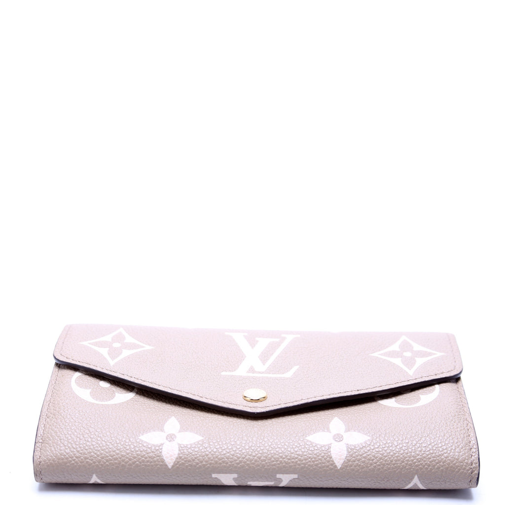 Sarah Wallet Bicolor Empreinte Taupe