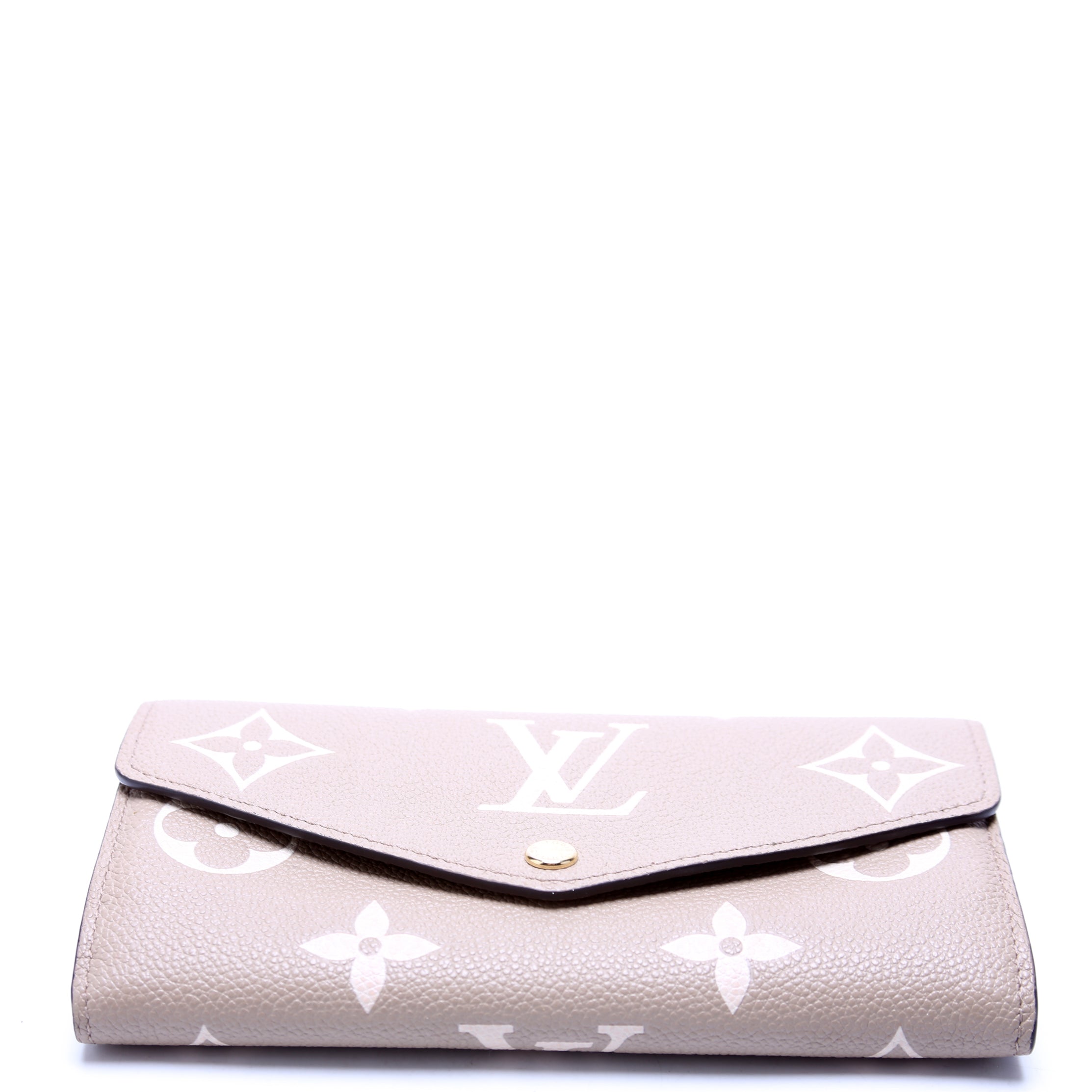 Sarah Wallet Bicolor Empreinte Taupe