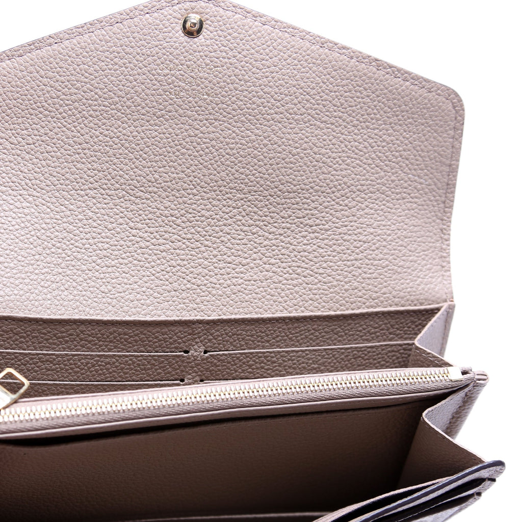 Sarah Wallet Bicolor Empreinte Taupe
