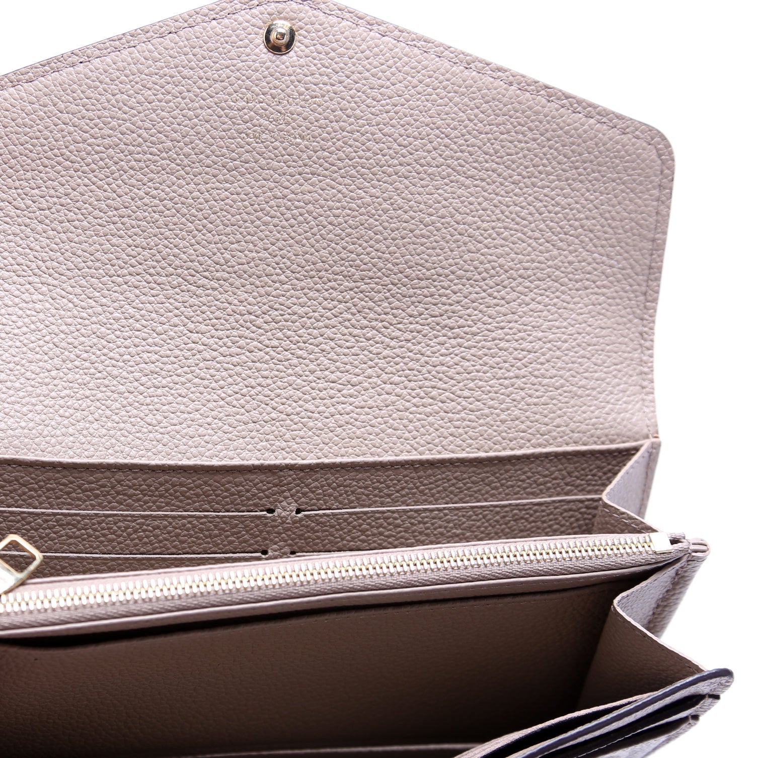 Sarah Wallet Bicolor Empreinte Taupe