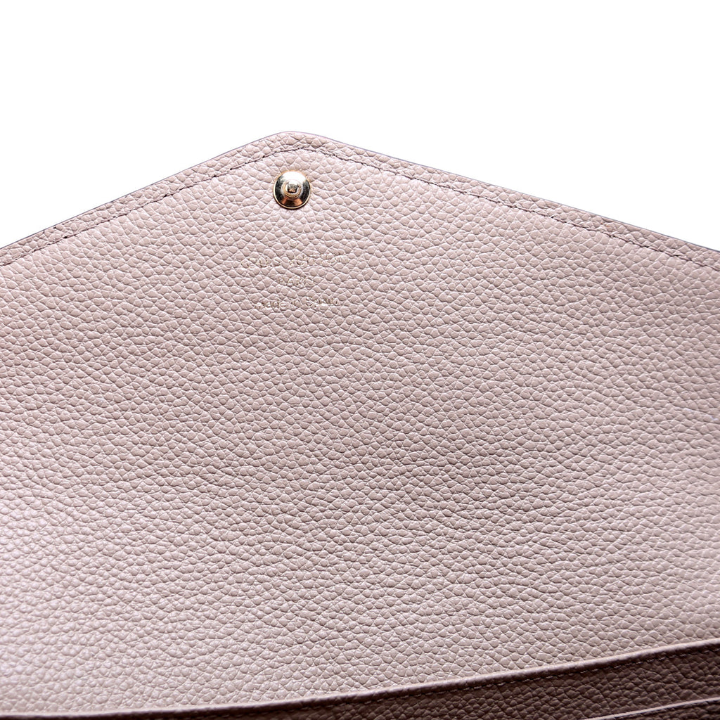 Sarah Wallet Bicolor Empreinte Taupe