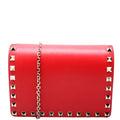 Rockstud Mini Chain Bag Red
