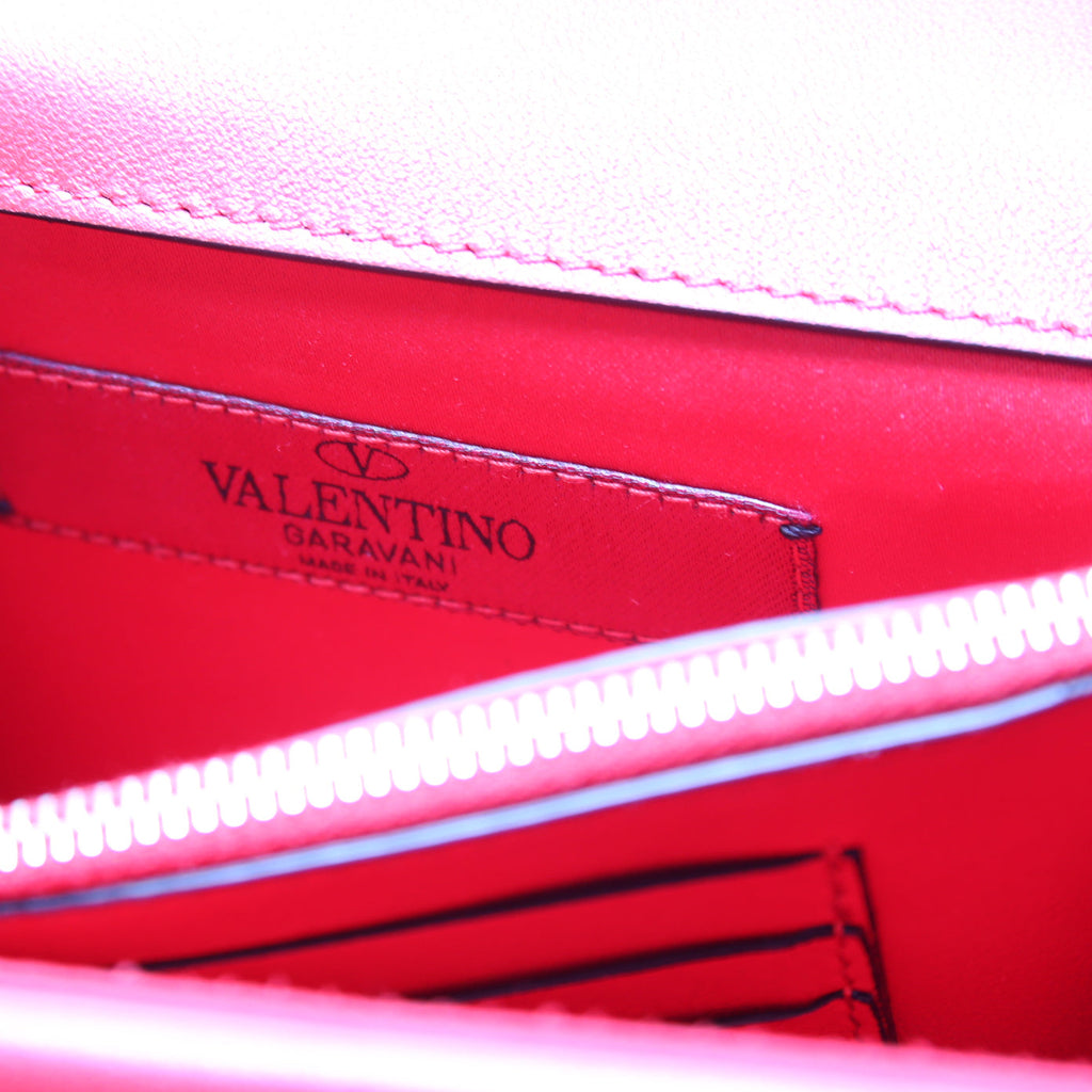 Rockstud Mini Chain Bag Red