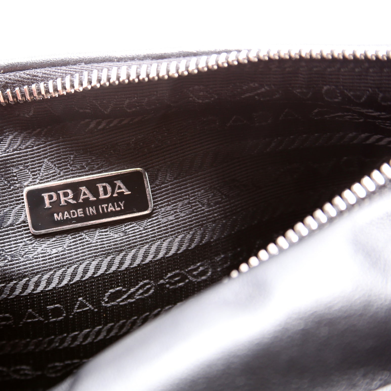 Triangle Logo Leather Shoulder Bag Black