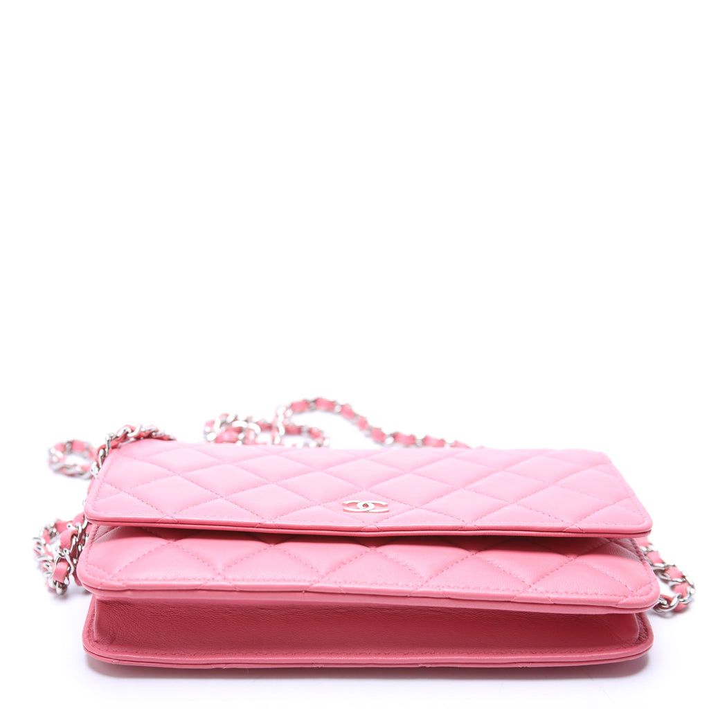 WOC Classic Quilted Lambskin Pink