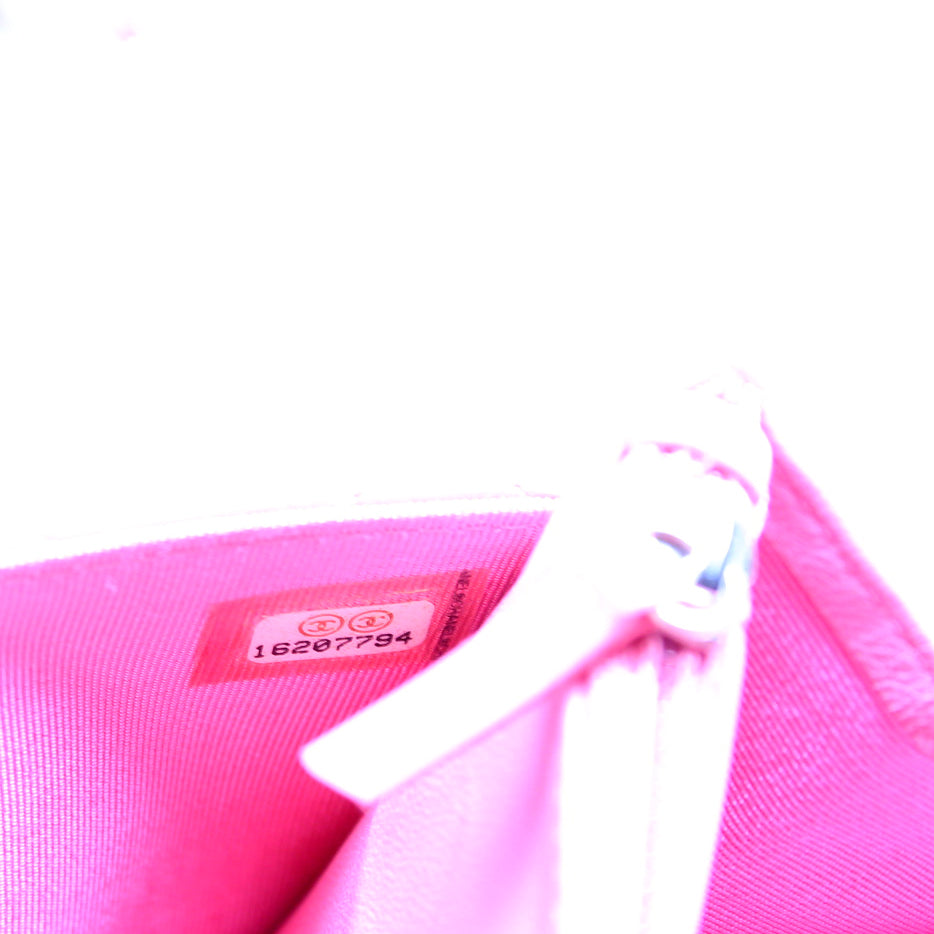 WOC Classic Quilted Lambskin Pink