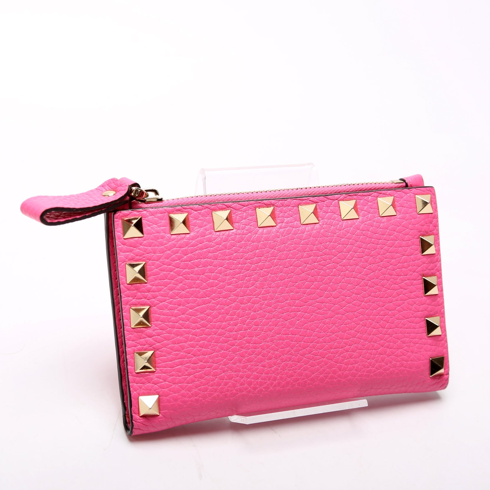 Rockstud Small Wallet Pink