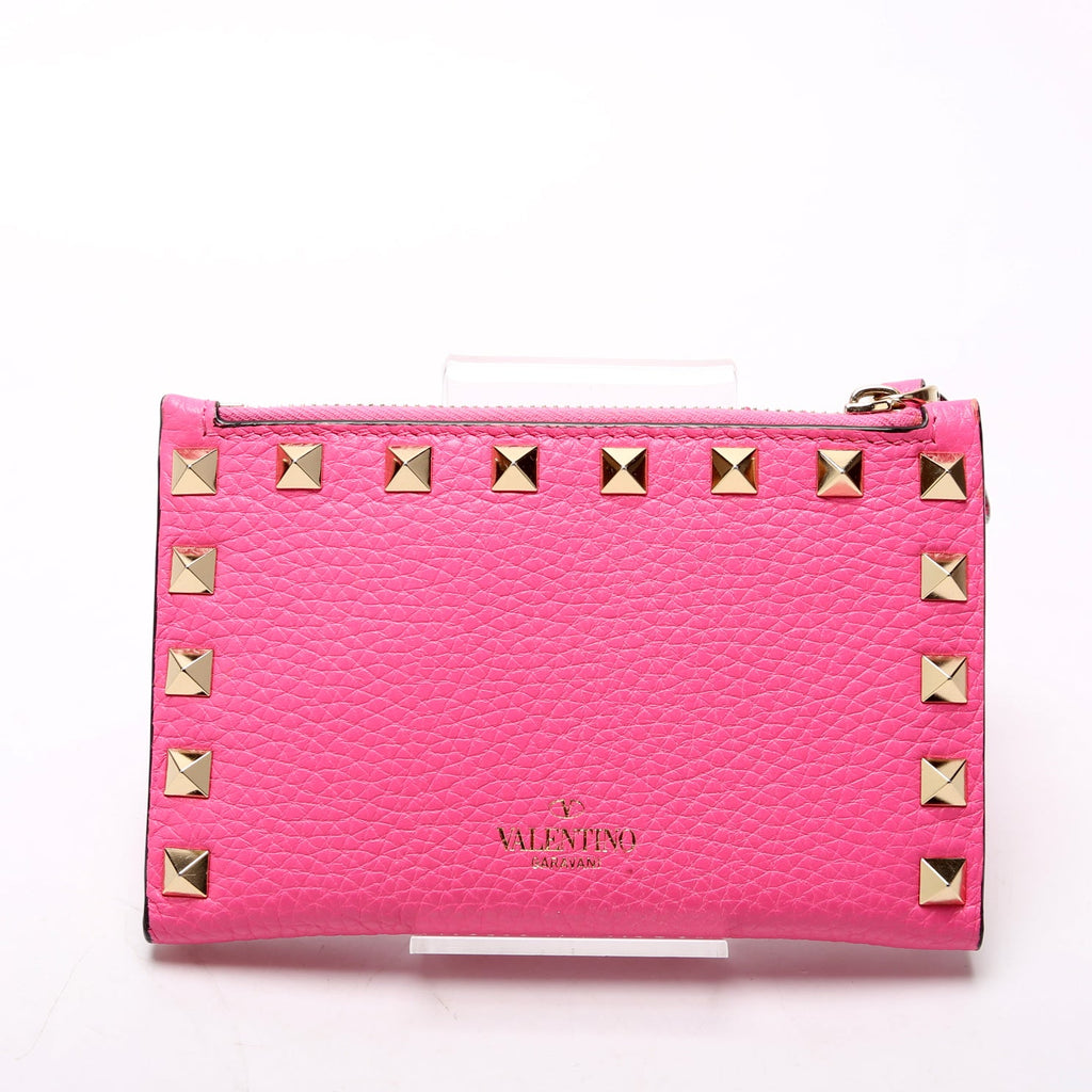 Rockstud Small Wallet Pink