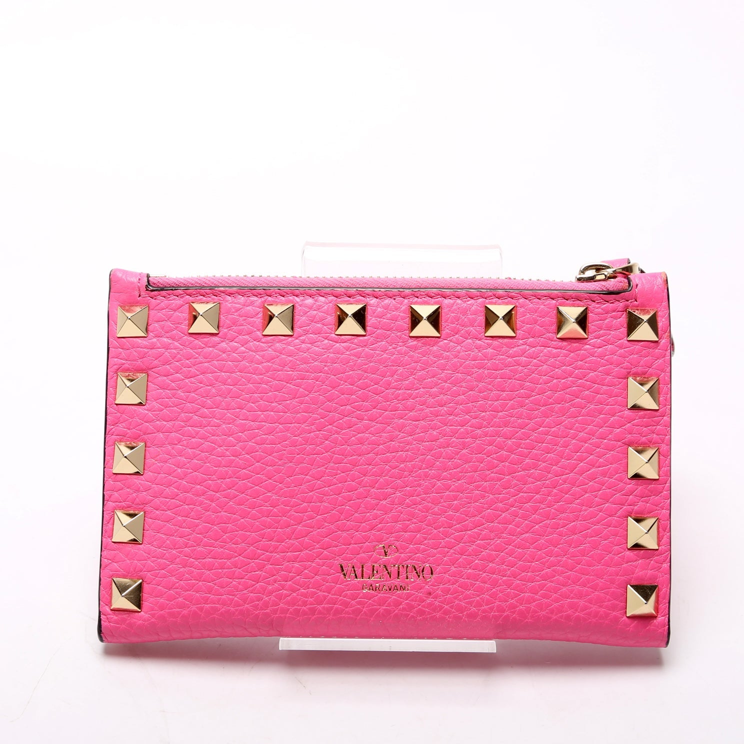 Rockstud Small Wallet Pink
