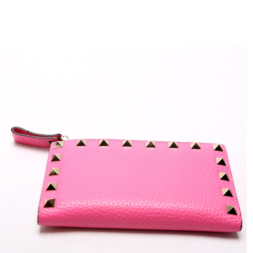 Rockstud Small Wallet Pink