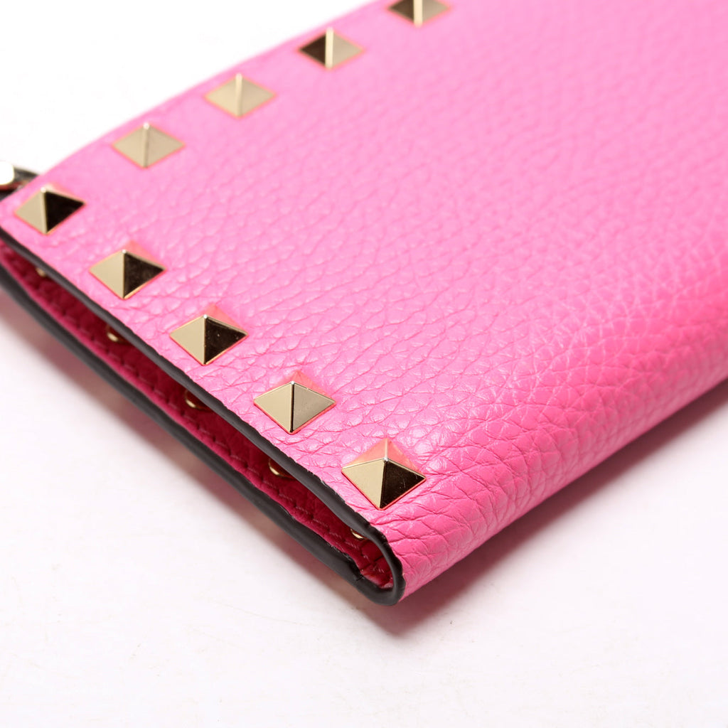 Rockstud Small Wallet Pink