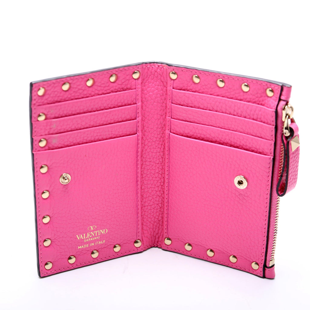Rockstud Small Wallet Pink