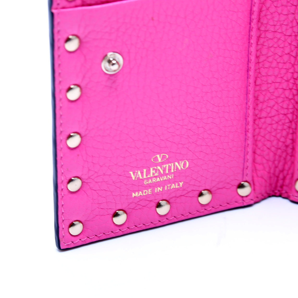 Rockstud Small Wallet Pink