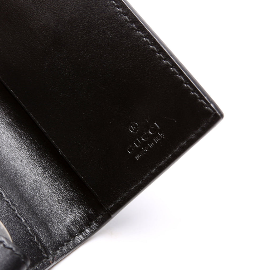 625565 Embossed GG Key Holder Black