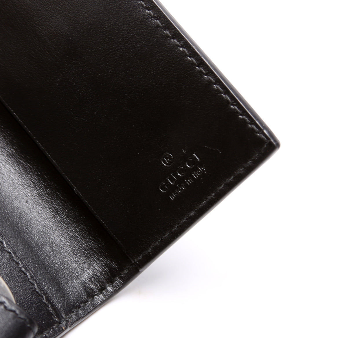 625565 Embossed GG Key Holder Black