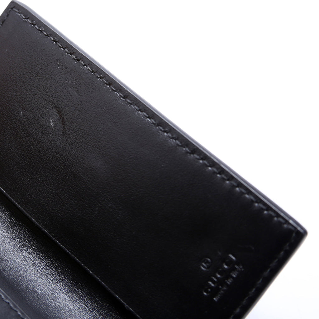 625565 Embossed GG Key Holder Black