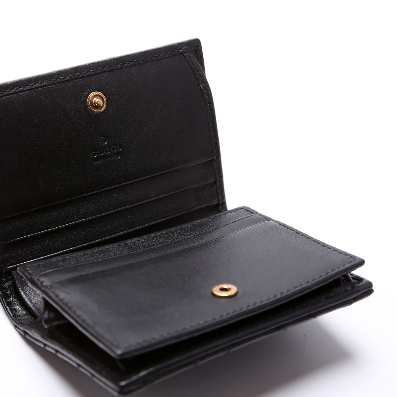 466492 GG Marmont Cicada Studs Card Case Black