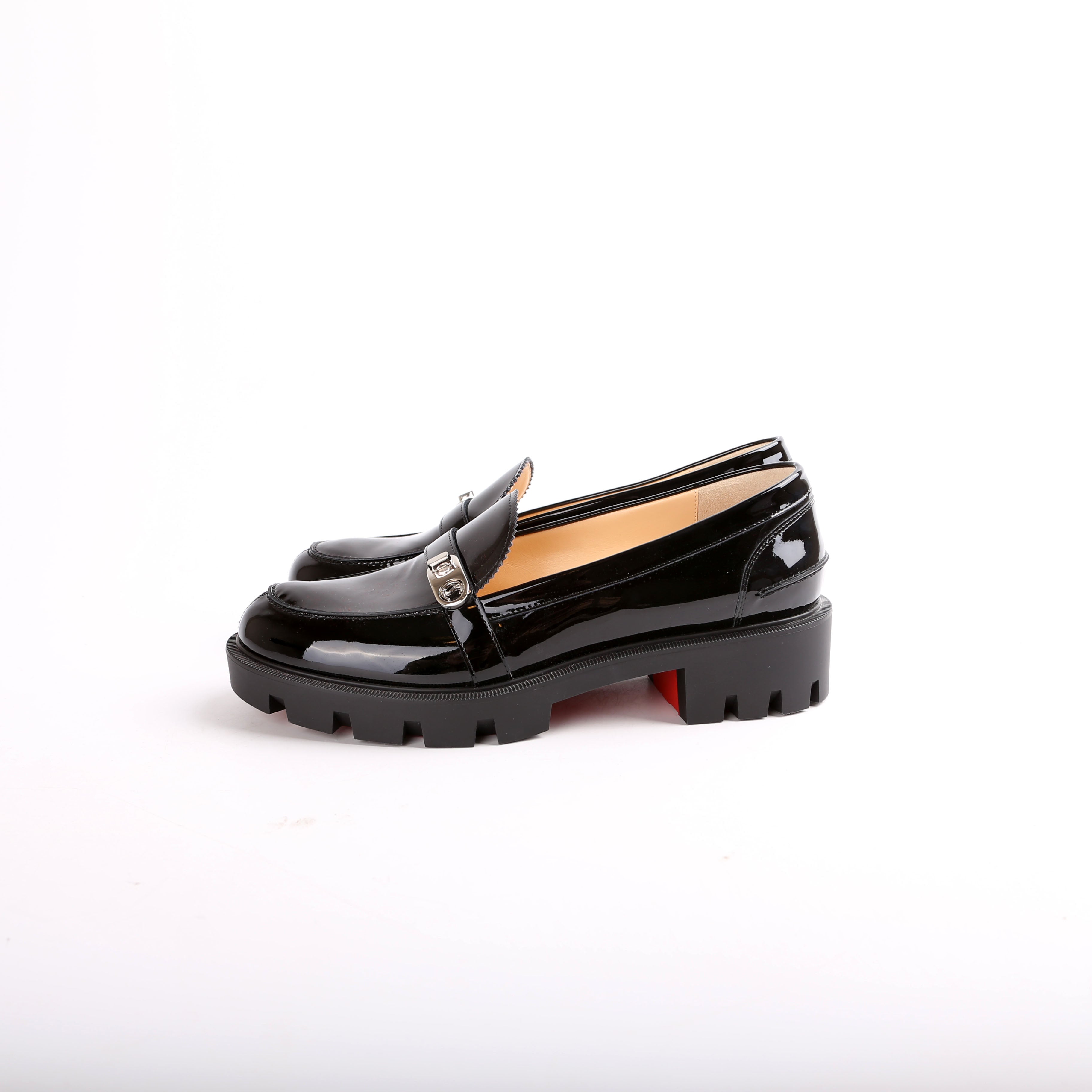 Lock Woody Flat Patent Loafers Size 38