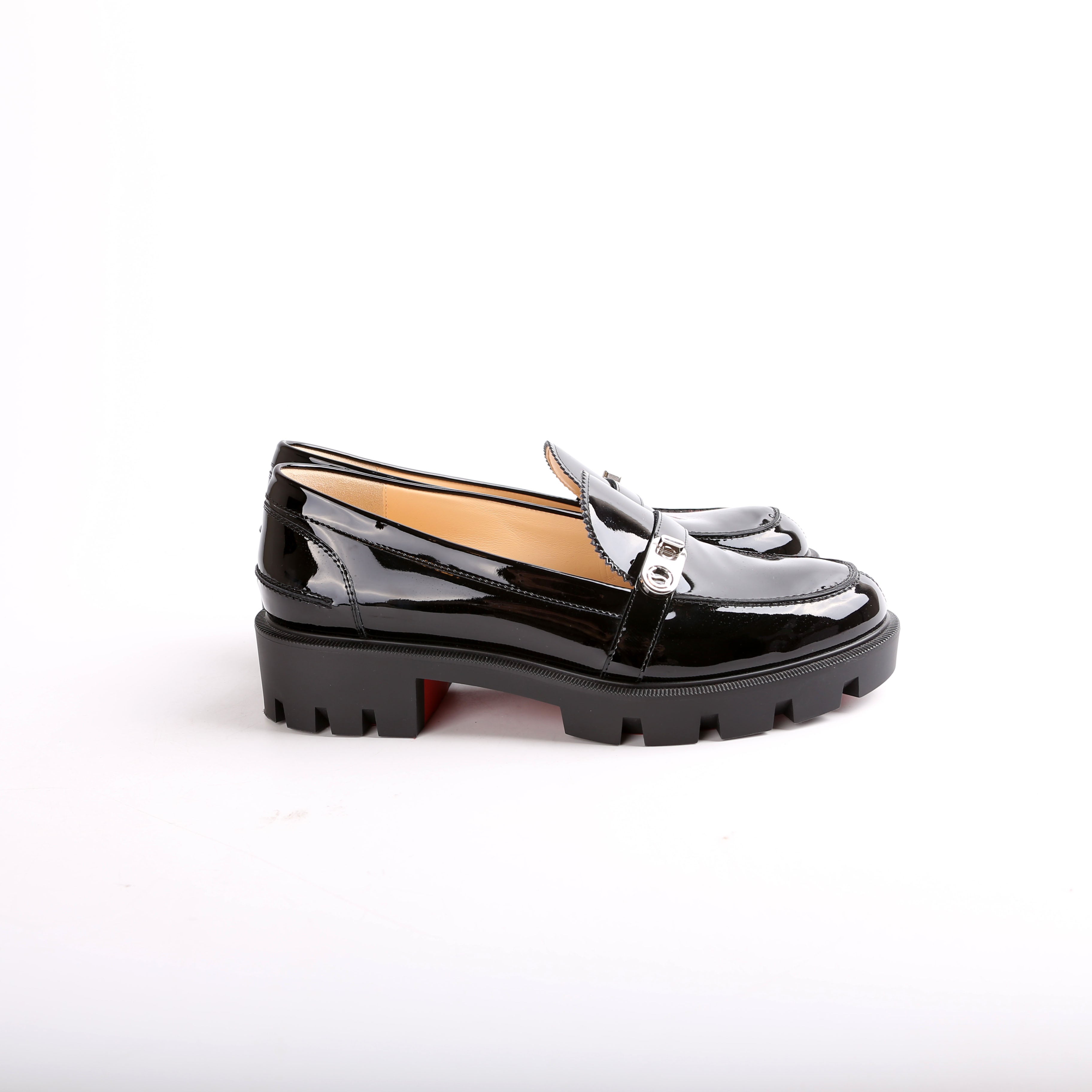 Lock Woody Flat Patent Loafers Size 38