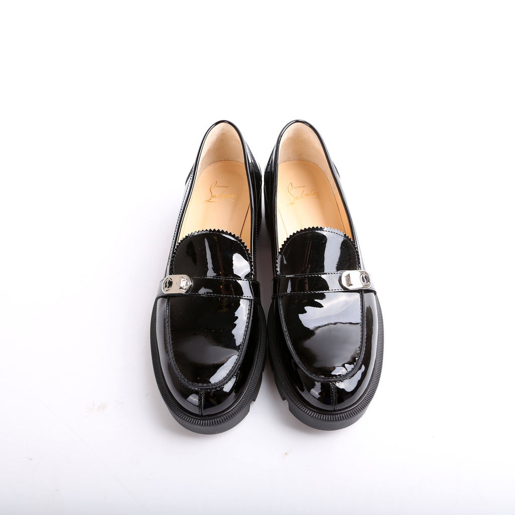 Lock Woody Flat Patent Loafers Size 38
