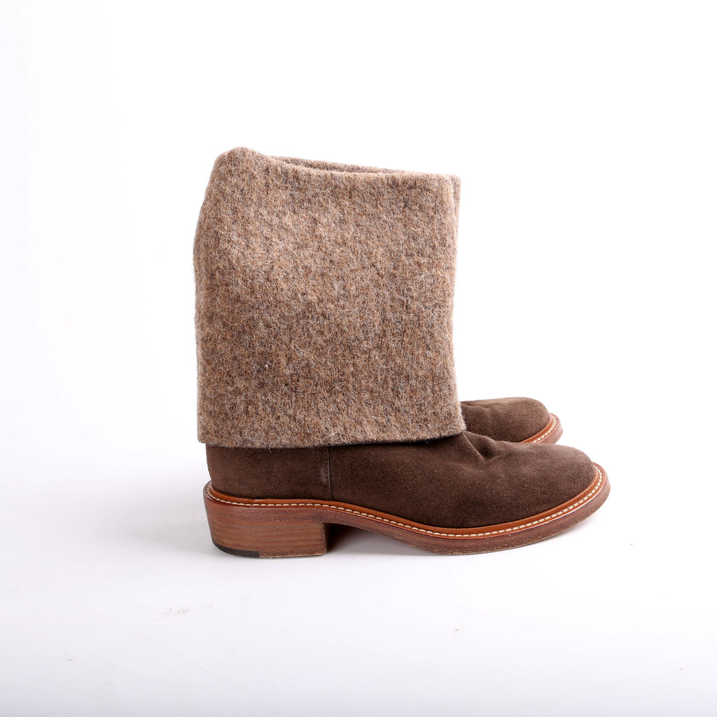 Wool/Suede Ankle Boots Size 39