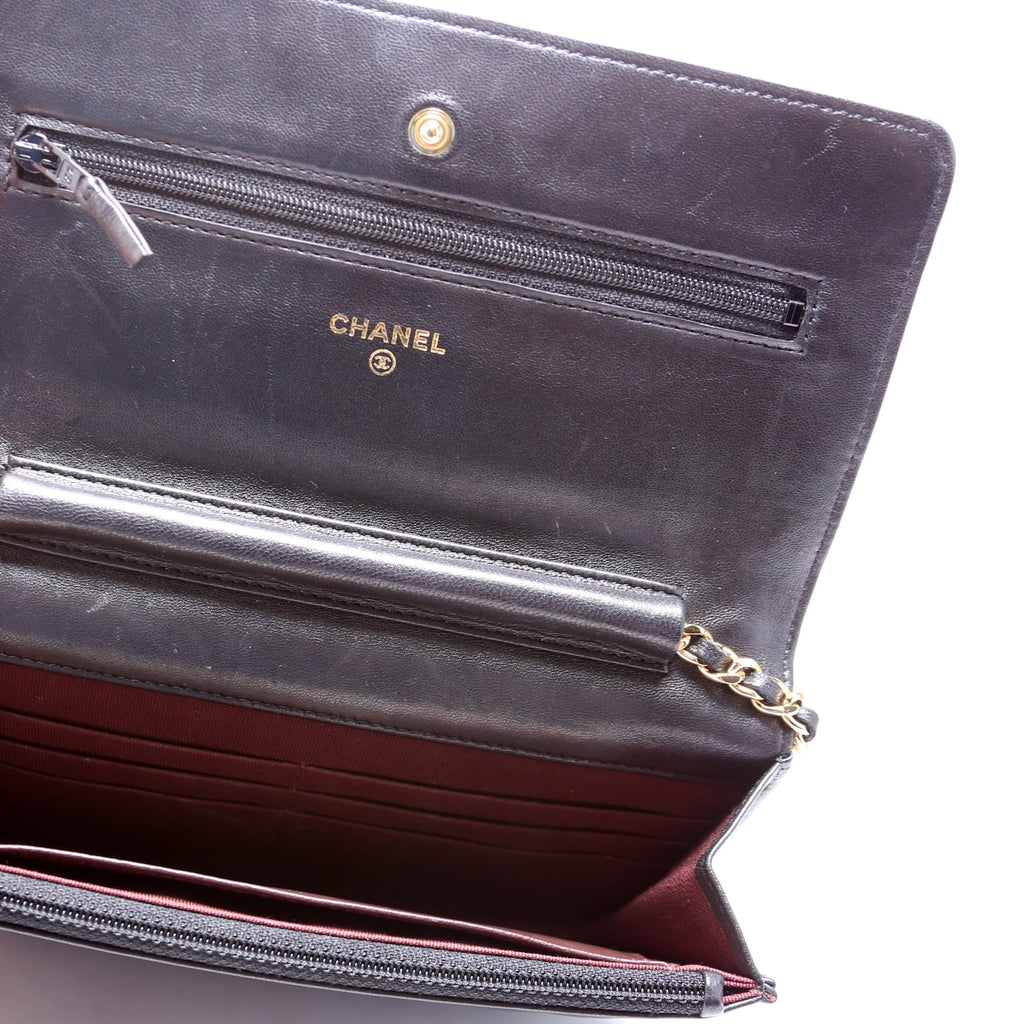 Wallet On Chain Classic Quilted Lambskin