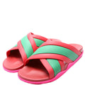 Gucci Criss Cross Web Rubber Slides Size 42 Multicolor