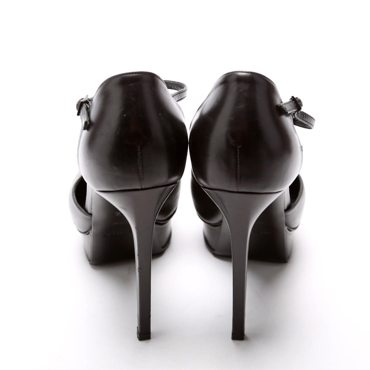 Studded T-Bar Platform Pumps Size 37.5 Black
